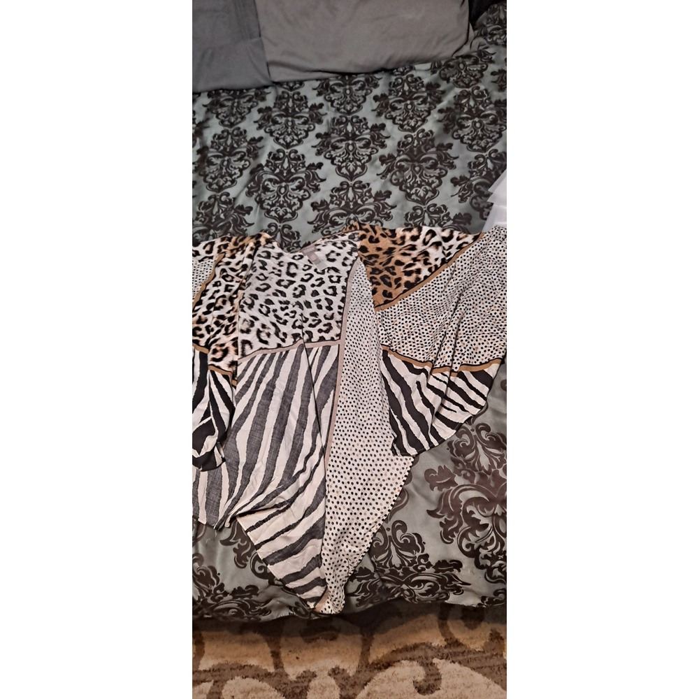Chico's Leopard-print Jacquard Ruana Wrap Women's‎ One Size